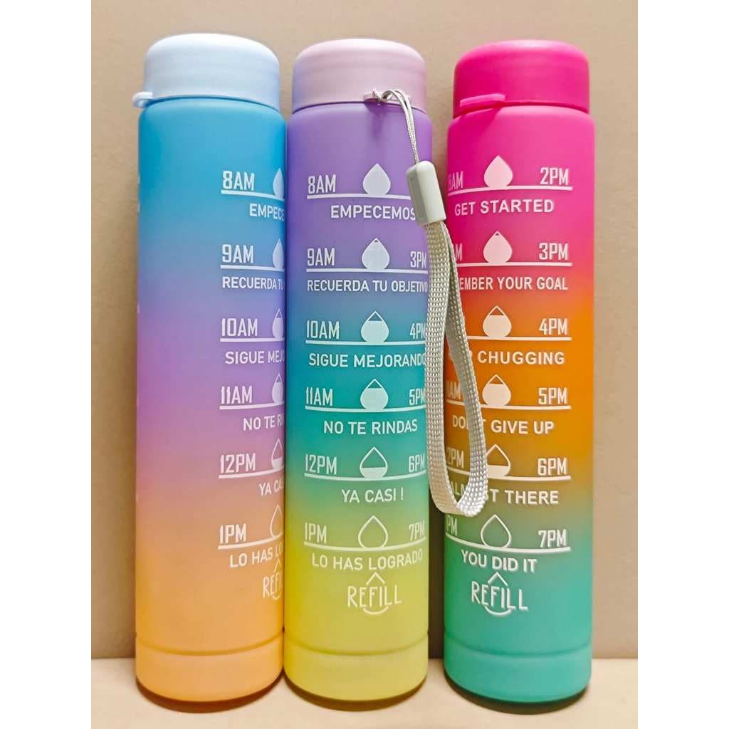 Garrafa de água com frases motivacional 280ml Esteticamente agradável