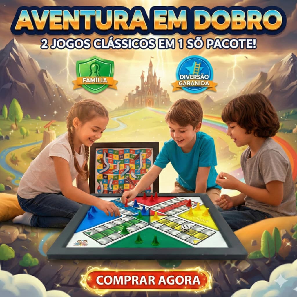 Tabuleiro Ludo & Trilha Sobe e Desce 2 Em 1