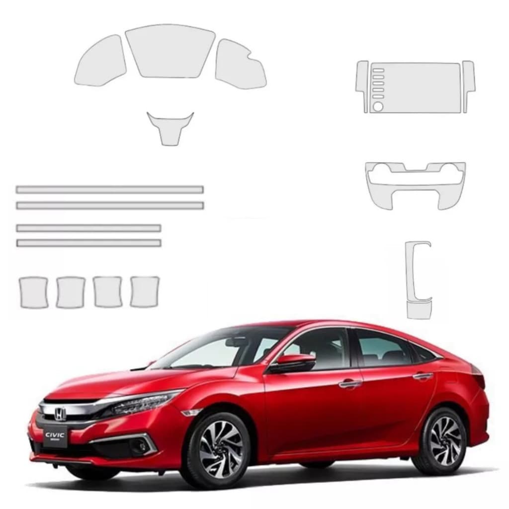 Pelicula proteção PPF anti risco interna +quina+concha honda civic 18/21 EXL e TOURING
