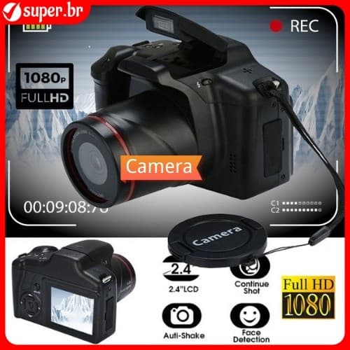 Câmera Digital Com Zoom 16x 1080p Hd Slr Profissional De Vídeo C/3 " display Suporta Tv