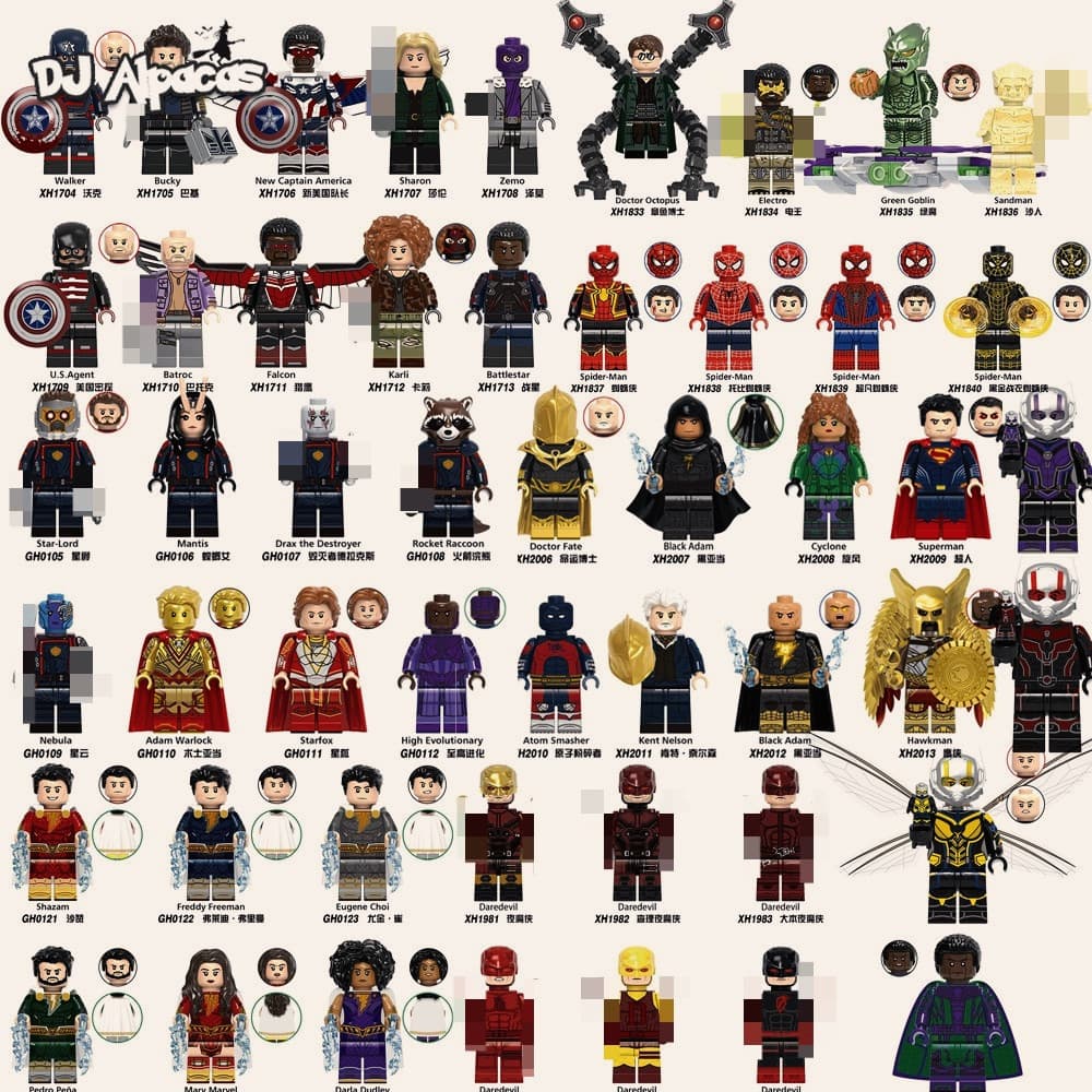 Blocos De Construção Figuras Brinquedo Colecionável XH1837 XH1838 XH1839