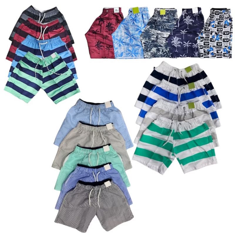 Kit Bermudas Infantil Poliéster Premium Menino Short de Marca 0ferta 02 ao 16 Promoçao