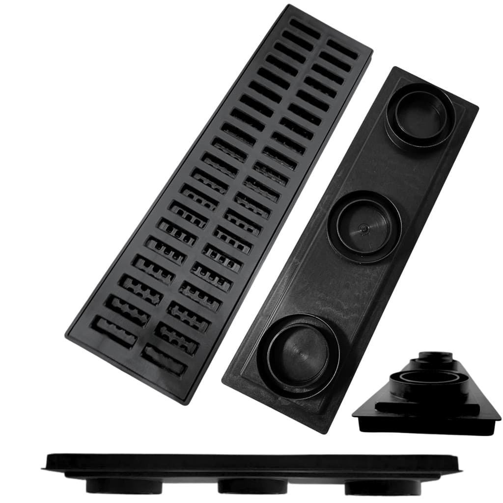 Ralo 15x50 com Placa Anti Insetos Conforto Térmico Preto Laje Varanda Cocho Raso