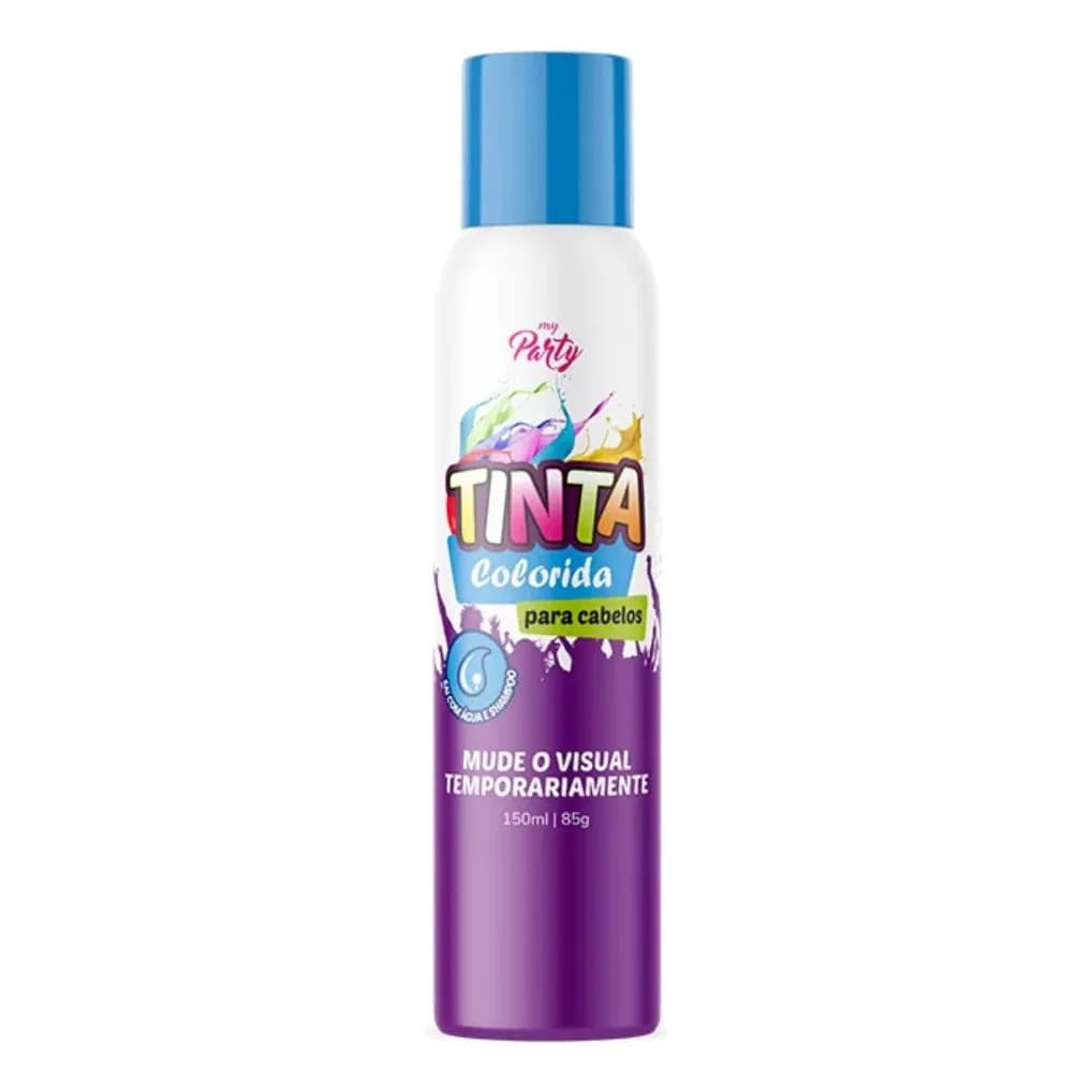 Tinta Spray 150ml Para Pintar Cabelos Temporário Em Festas