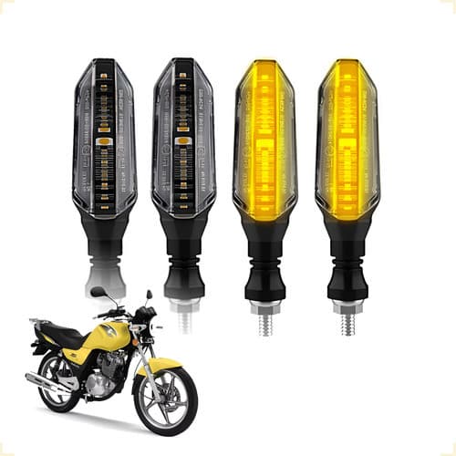 Kit 4 Seta Esportiva P26 Suzuki Yes 125 2008 2009 2010 2011  Par Preto