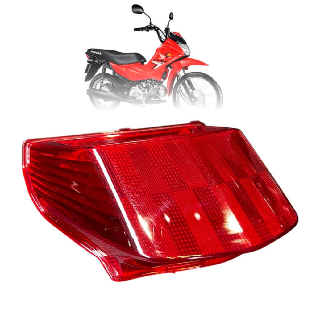 Lente Stop Lanterna Traseira Honda Pop 110i 2016 A 2025 Vermelha