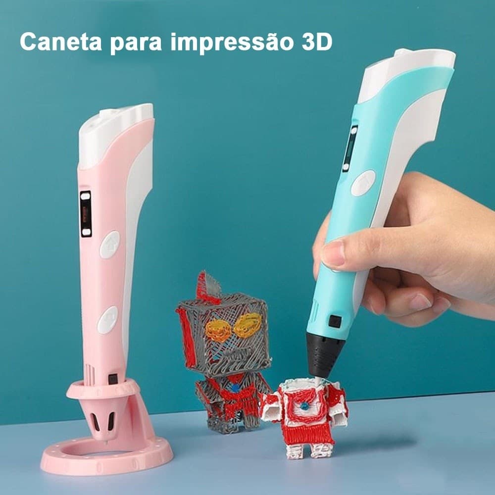 Conjunto De Canetas 3D, Caneta De Impressão 3D Com 12 Cores PLA Filamento - Presente De Bricolage Para Crianças