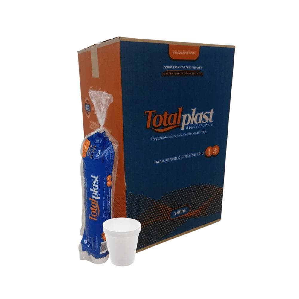 Copo Térmico Isopor Totalplast 180ml 1000 Unidades