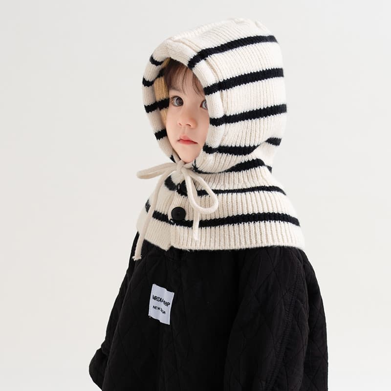 Crianças chapéu outono inverno Balaclapha chapéu meninas chapéu de lã cachecol menino bebê babador integrado chapéu de p
