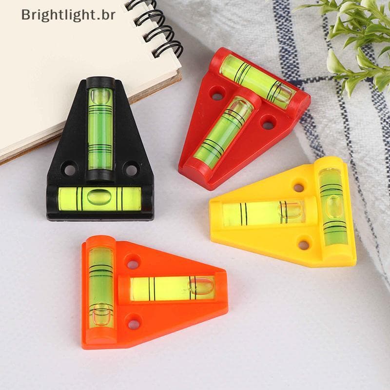 [brightlight.br] 2 Unidades Mini Instrumento De Medição De Nível De Bolha Tipo T Triangular Ferramentas Plástico Spirit