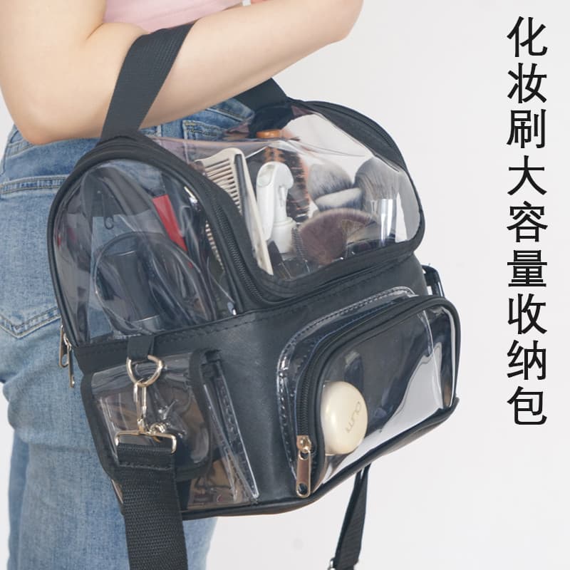 Bolsa de maquiagem para artista e maquiagem, bolsa de Diagonal, ferramenta de maquiagem, mala transparente sep