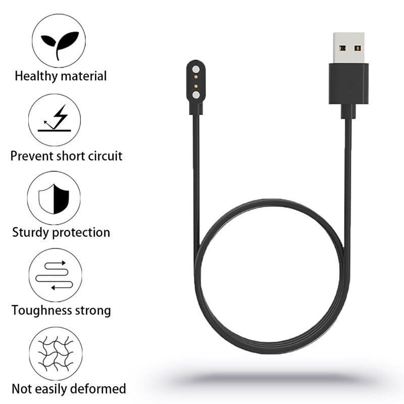 Cabo Carregador Smartwatch  P70 P70s P70 Pro P80 Usb Magnético 2 Pinos