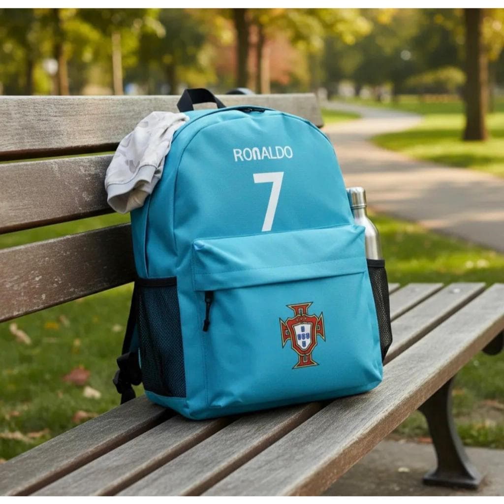 Mochila Escolar Adulto Infantil Esportiva Jogadores de Futebol Varias Cores Envio imediato Lançamento Promoção