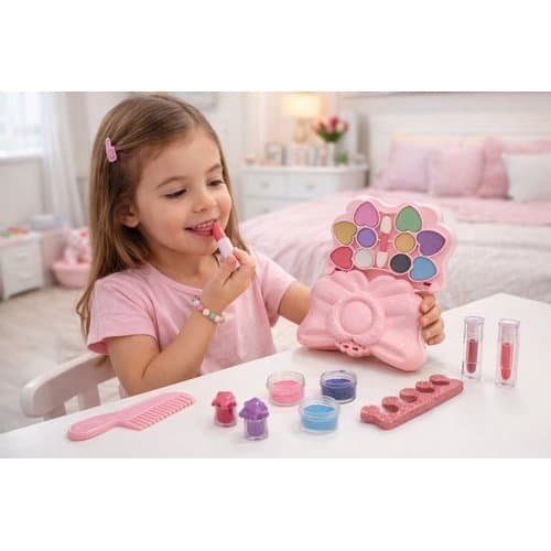 Kit de Maquiagem Infantil Tema Fundo Do Mar Fantasia Criativa Diversao Crianças