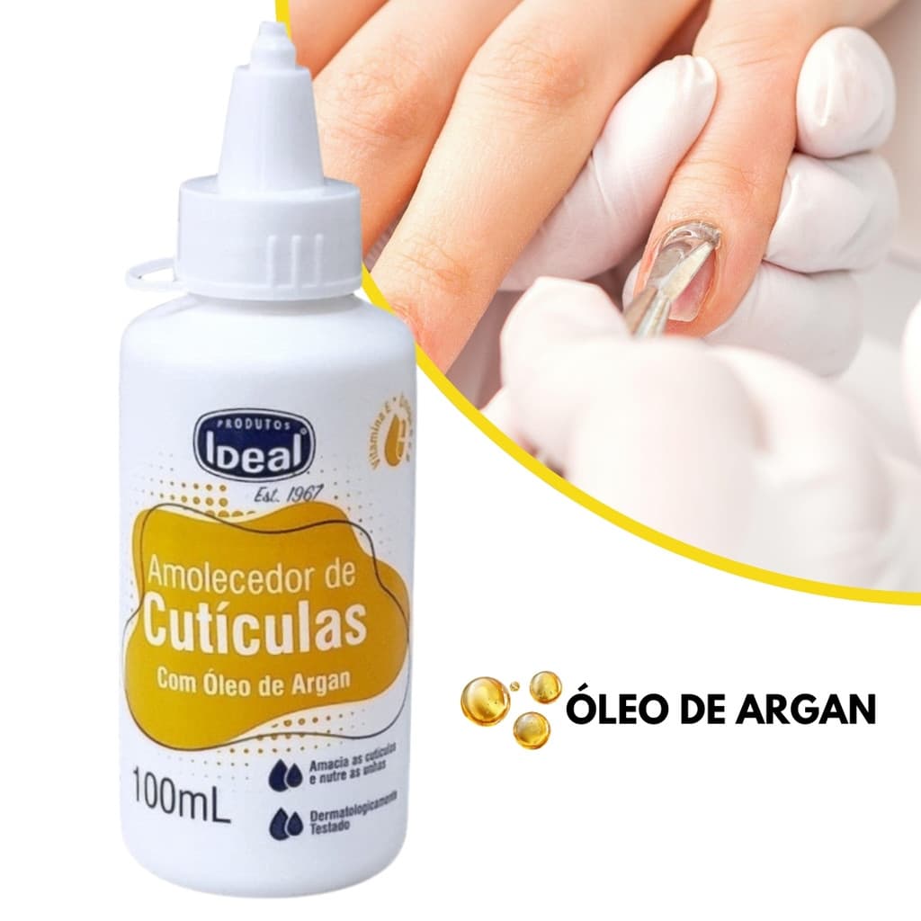 Amolecedor de Cutículas Ideal com Óleo de Argan - 100ml
