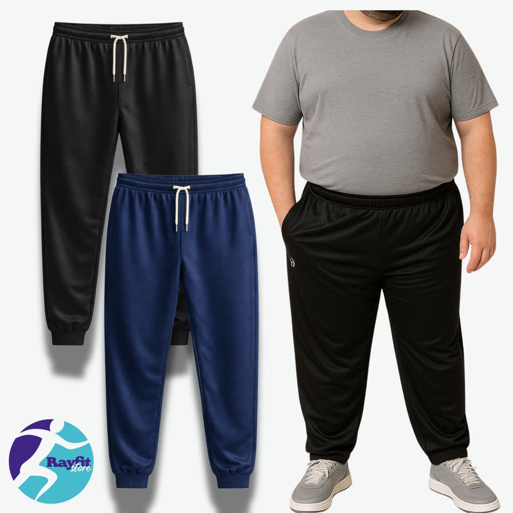 Kit 2 Calças Plus Size Masculinas com Bolso G4 ao G7- Flanelada Confort