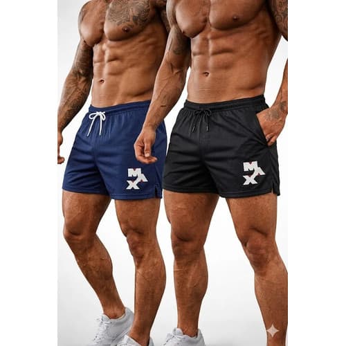 Kit 2 Bermudas Short Dry-fit Academia Treino Masculino M A X