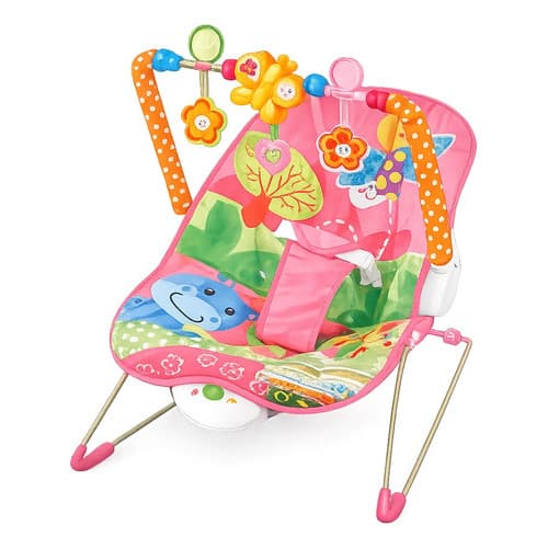 Cadeira De Descanso Cadeirinha Vibratória Musical Zippy Rosa