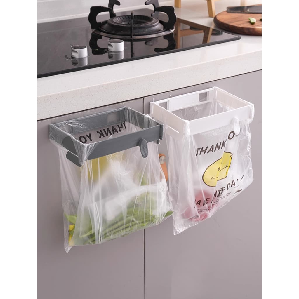 Suporte de saco de lixo de cozinha dobrável saco de plástico cabide de lixo doméstico pode suporte prateleira Rack de ar