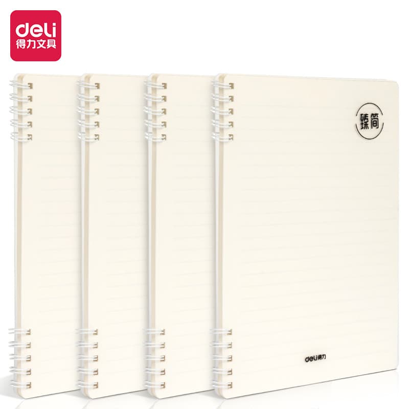 Deli LPA660 Caderno Espiral Zhenjian Branco A6-60 Folhas Bloco de Notas Notebook Bobina Notebook