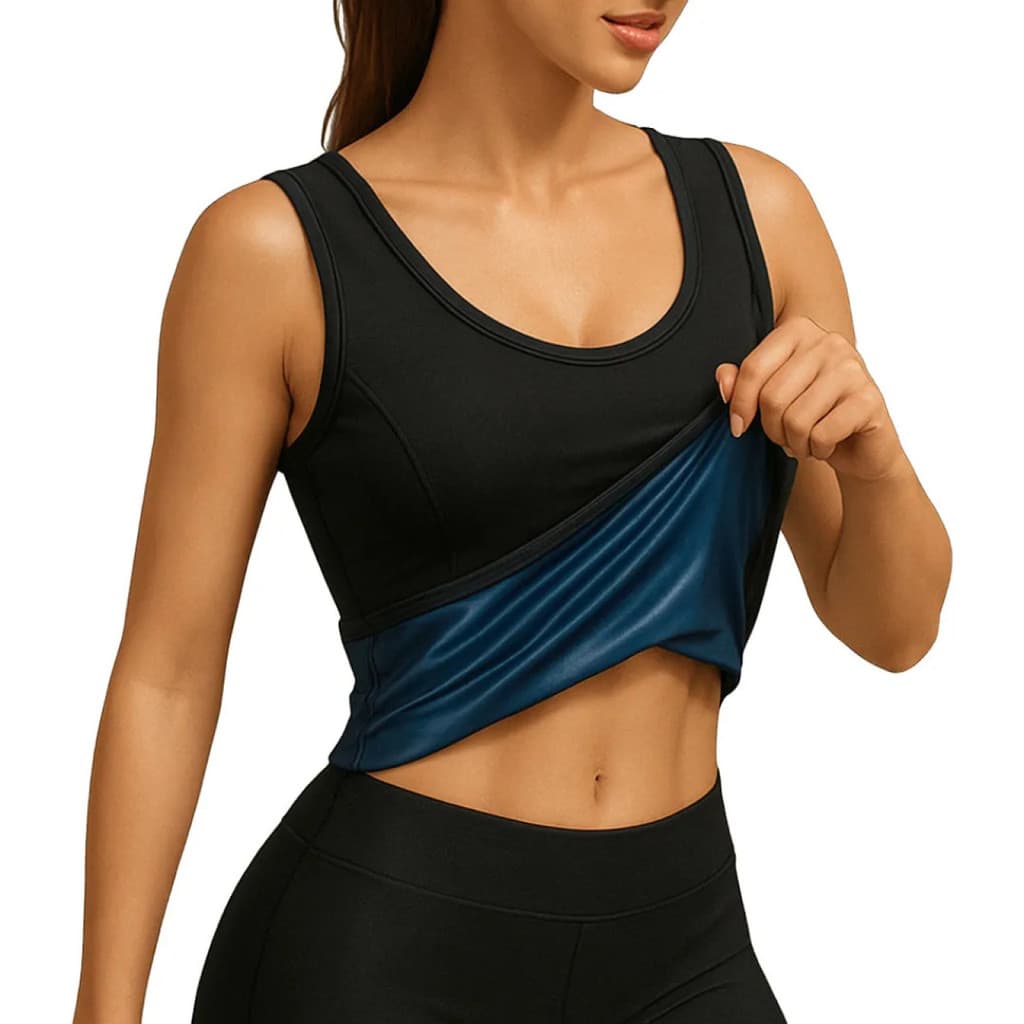 Cinta Camisa Modeladora Térmica Efeito Academia Feminina