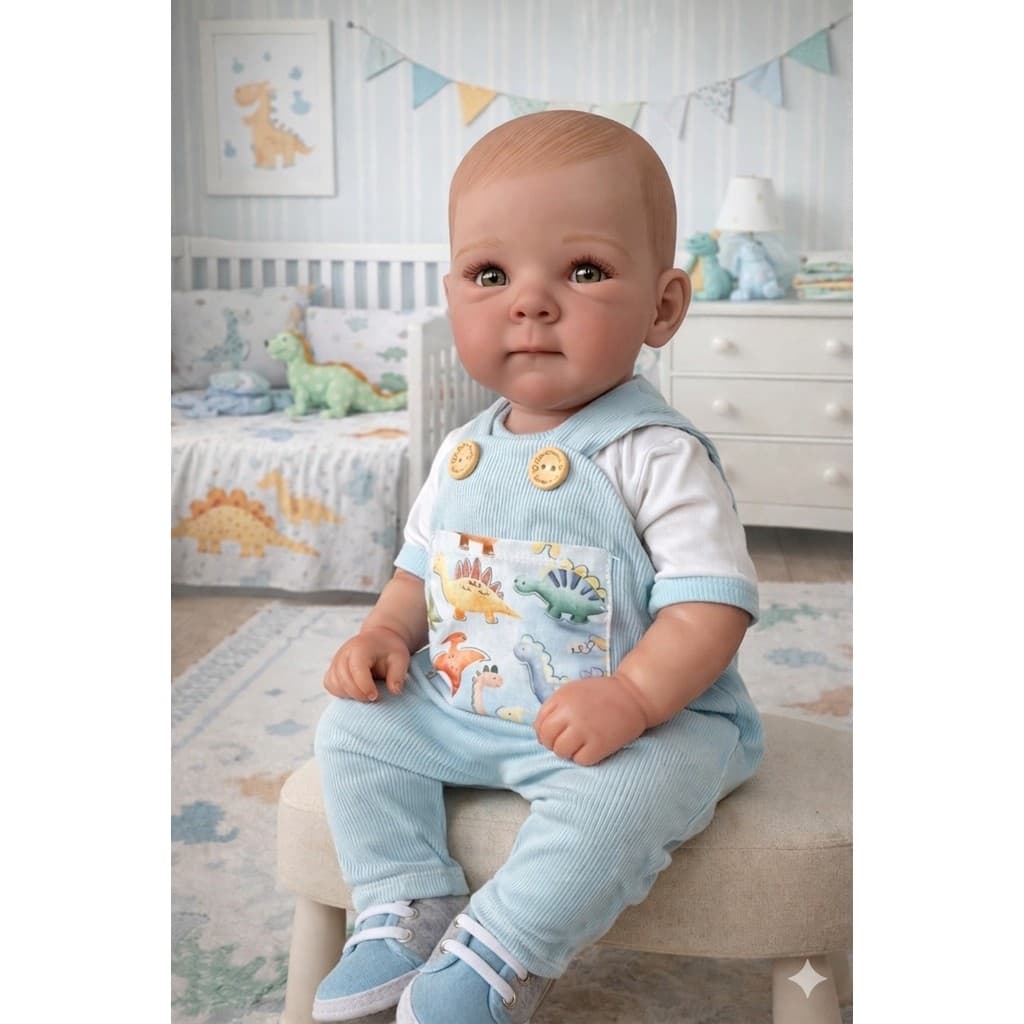 Bebê Reborn Menino Lucas 45cm Cabelo Pintado Realista