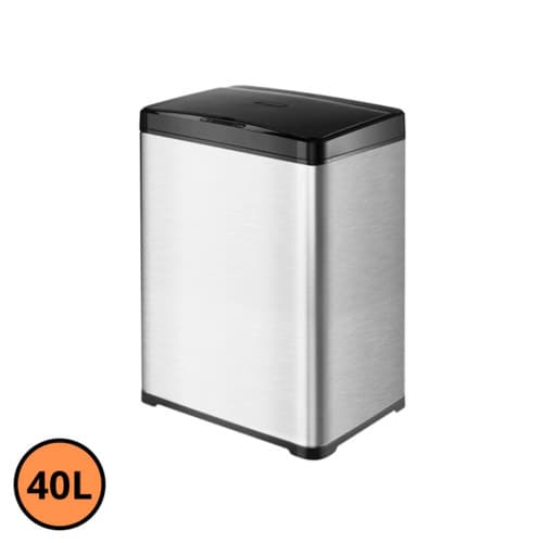 Lixeira Automatica Sensor 40 Litros Retangular Aco Inox Cozinha Ambiente Moderno
