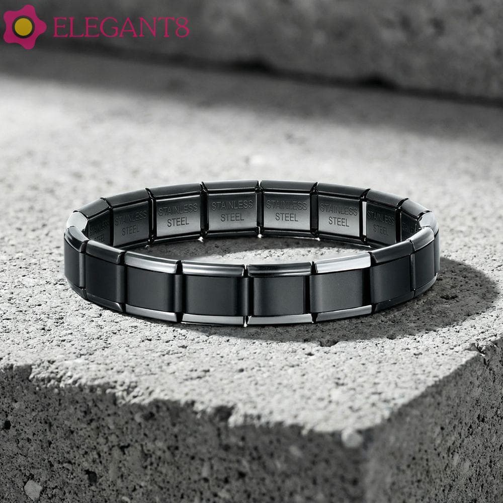 Pulseira Modular De Aço Inoxidável AELEGANT , De Elo De Corrente Italiana Popular De 9 Mm , Fabricação De Joias