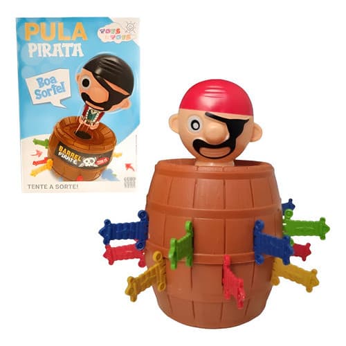 Jogo Brinquedo Infantil Barril Pula Pirata Pequeno Diversão Toys & Toys