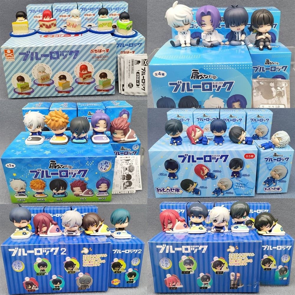 5 Pçs/Set 4cm Bloqueio Azul Anime Figura Isagi Yoichi Nagi Seishiro Chigiri Hyoma Rin Itoshi Bachira Meguru Futebol Q Ve