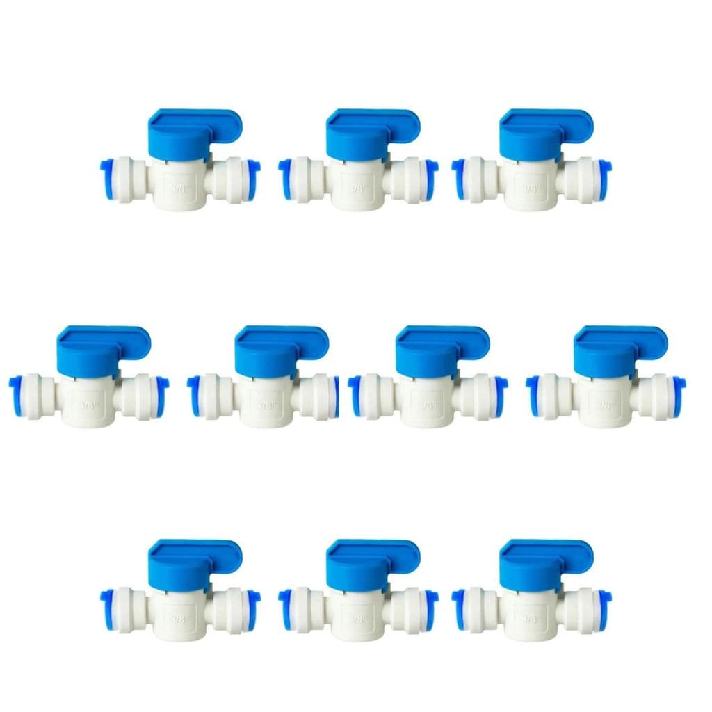 Kit 10 Válvula Registro com Engate Rápido Rosca 3/8" x 1/4" para Mangueira Alta Resistência