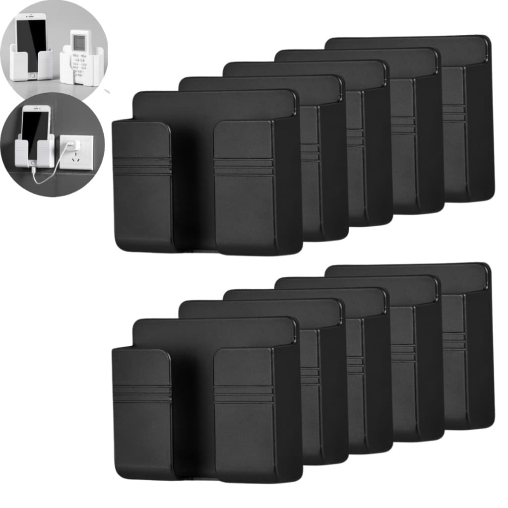 Kit 10/6/5/4/3/2/1 Suporte Celular Parede Para Carregar Multiuso Controle Preto elegante