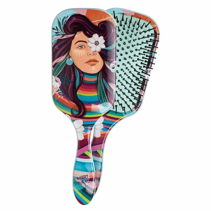 Escova Para Pentear Raquete Florescer Ref 463 Belliz