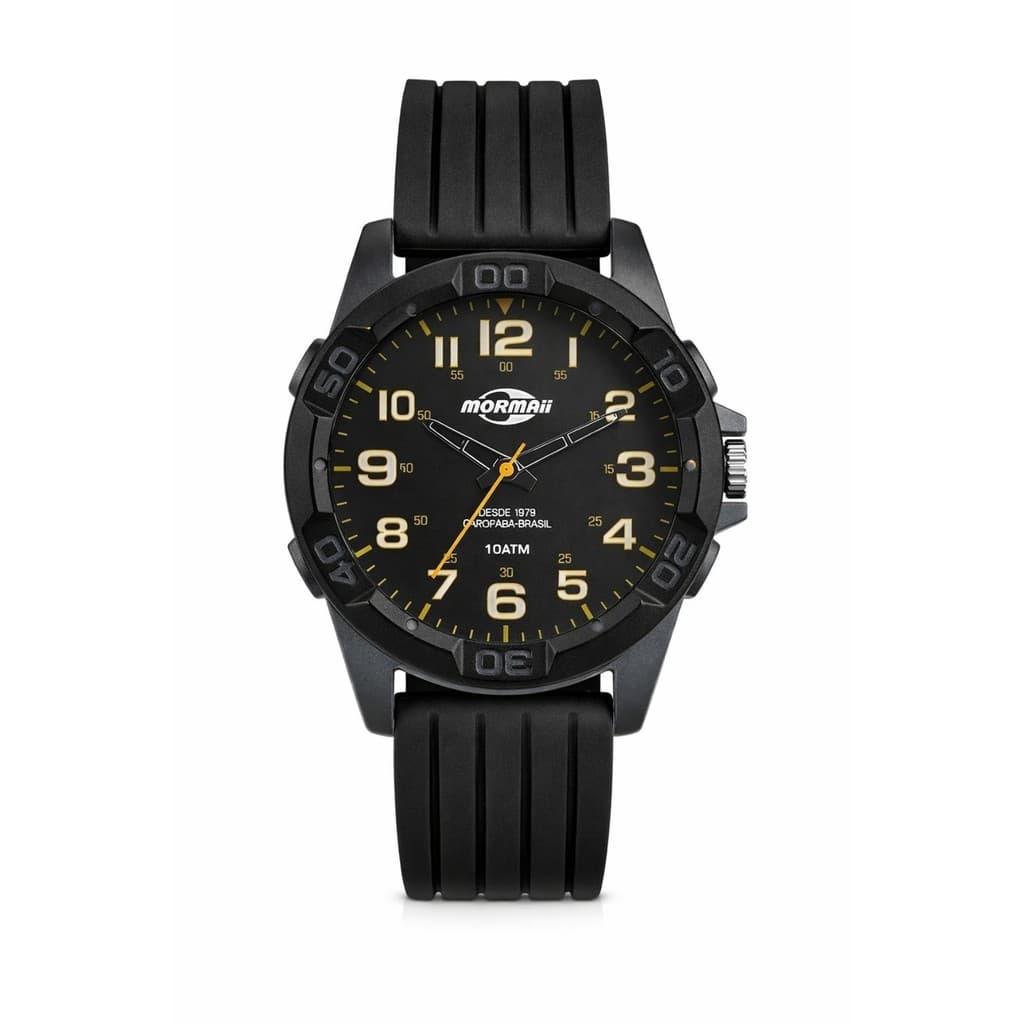 Relógio Masculino Mormaii Casual 10ATM Resistente Preto
