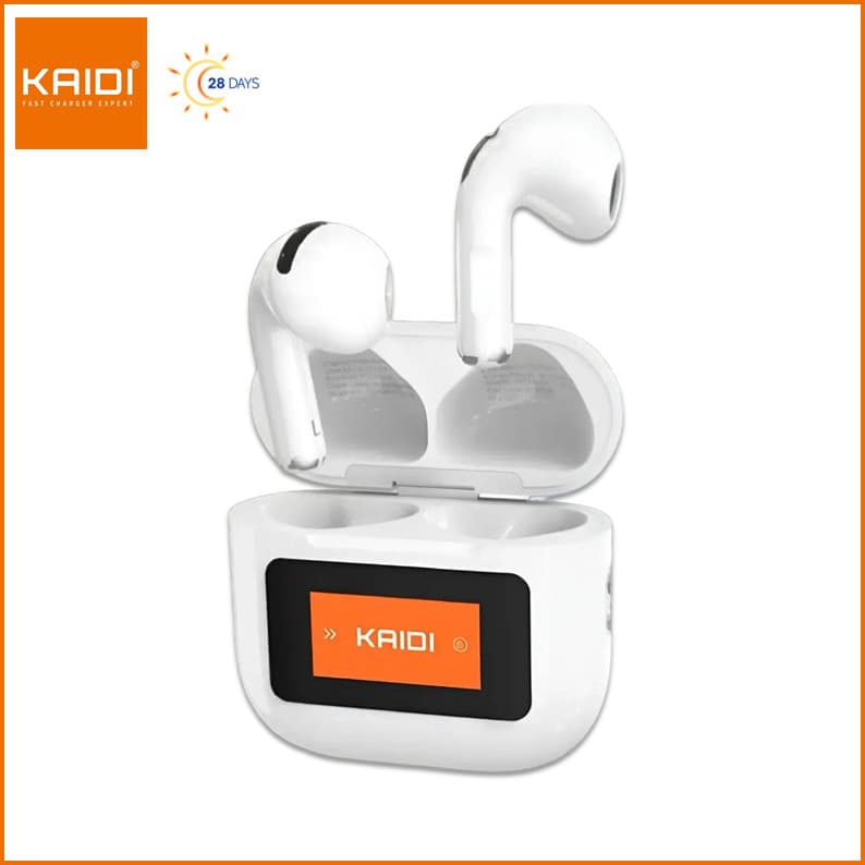 Fone de Ouvido Sem Fio Kaidi KD-7219 Bluetooth TWS Tela Touch Digital Bateria Longa