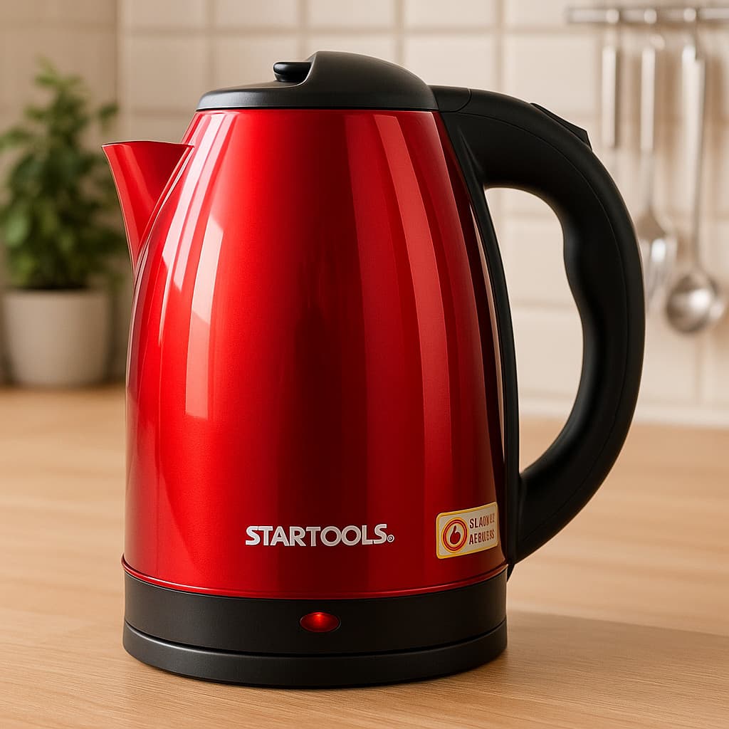 Chaleira Jarra Elétrica Inox Startools 2L 110V/127V Ou 220V – Desligamento Automático Base Giratória