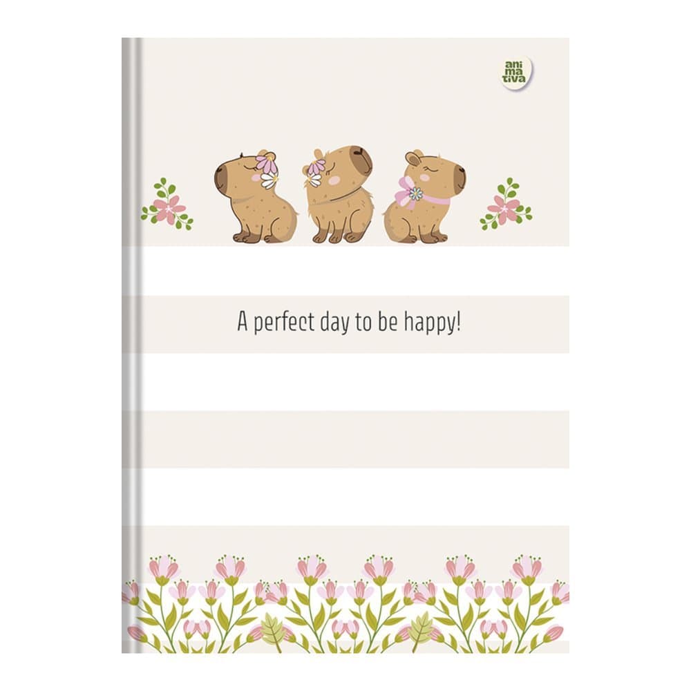 Caderno Costurado Capivara com 160 Folhas