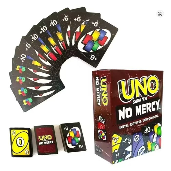 Jogo de cartas UNO MERCY generico para crianças, adultos, amigos, e familiares  promoção