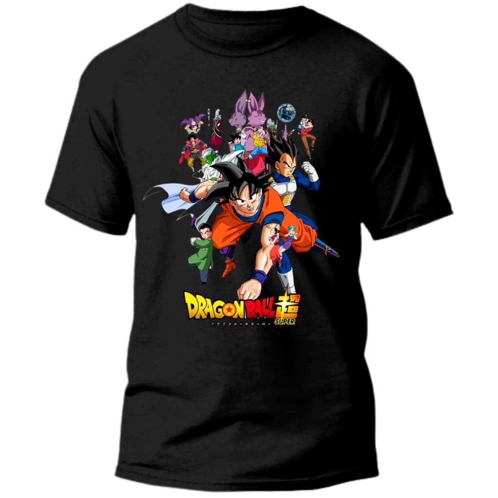 Camiseta Infantil Juvenil Dragon Ball Personagens Camisa 100% Algodão do 1 ao 16