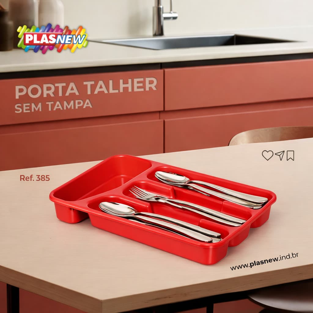 Porta Talheres Organizador de Gaveta Cozinha Modular Resistente com Tampa e sem Tampa