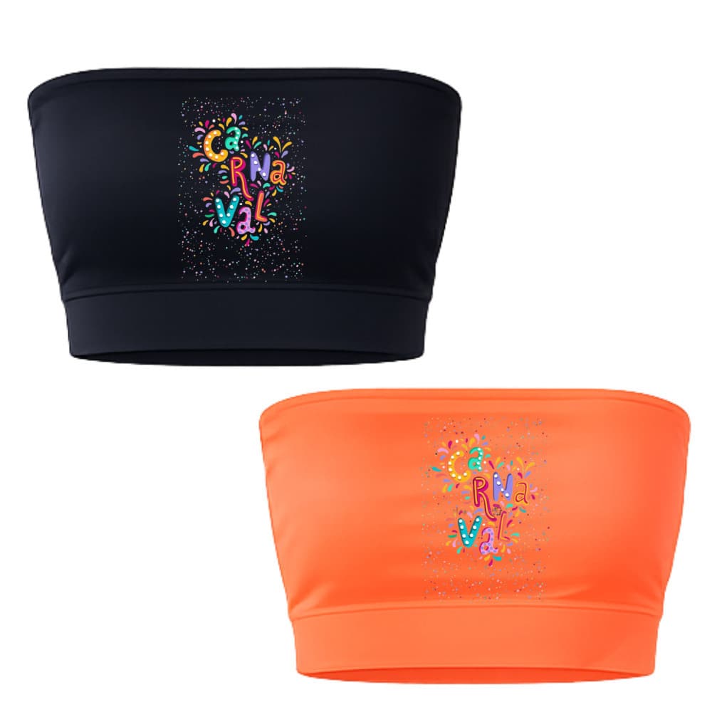 Kit 2 Top Faixa Carnaval Sem Bojo Festa Feminino R Distribuidora