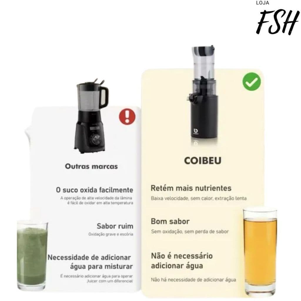 COIBEU Espremedor de frutas Liquidificador 200 watts Power 127V - FSH LOJA