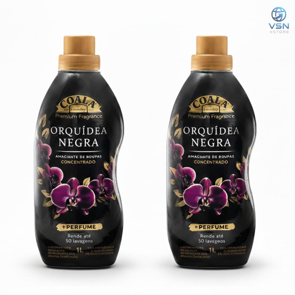 Kit 2 Unidades de 1L Amaciante Concentrado Coala Laundry Orquídea Negra - Lavanderia Perfumada