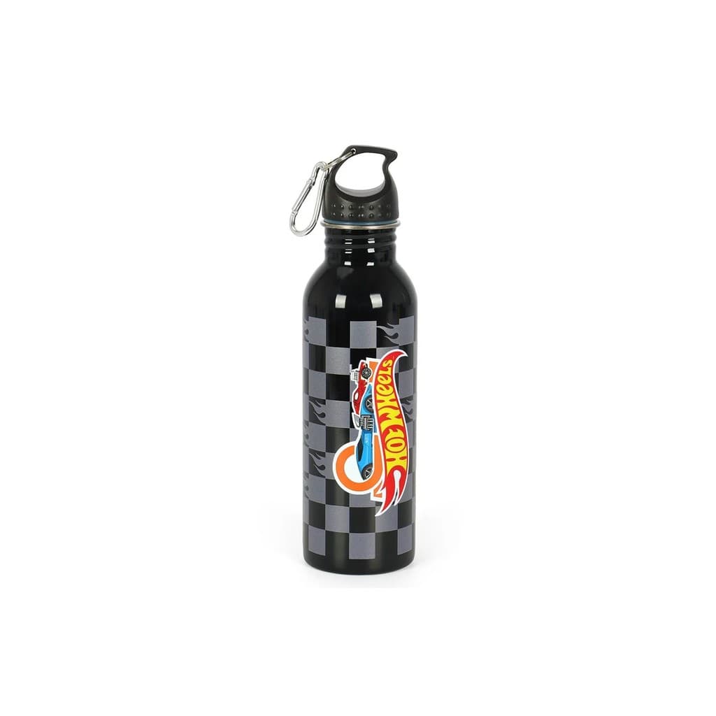 GARRAFA 750ML AÇO INOX HOT WHEELS PRETO - LUXCEL