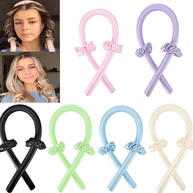 Conjunto Modelador de Cachos Satin 35 Peças - Sem Onda Térmica + Faixa de Cabelo  Ideal para Cachos Naturais