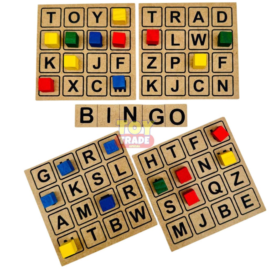 Bingo de letras 281 peças com 15 Cartelas