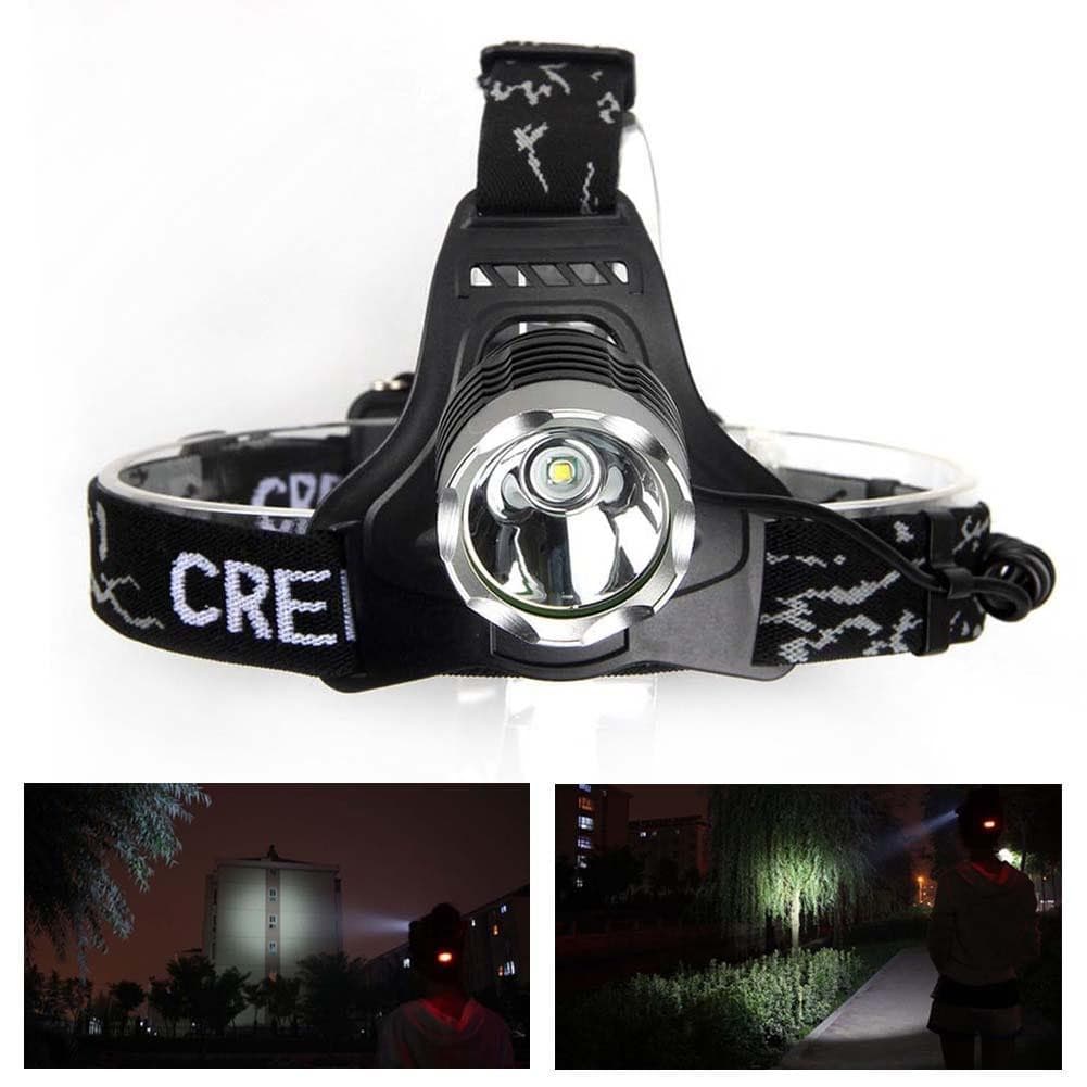 Lanterna Cabeça HeadLamp T6 LED High Power Recarregável Super Potente Profissional AjustávelTrilha Camping Pesca Noturno