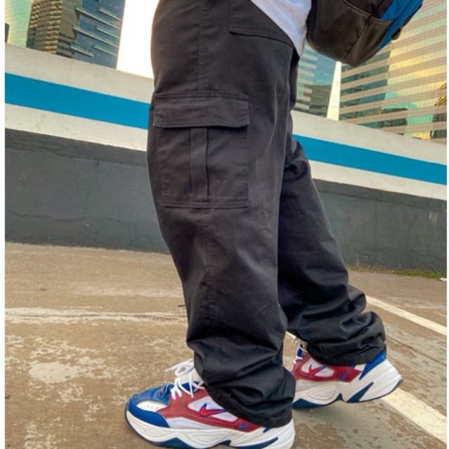 Calça Cargo Unissex Sarja – Várias Cores Moda Urbana Ampla