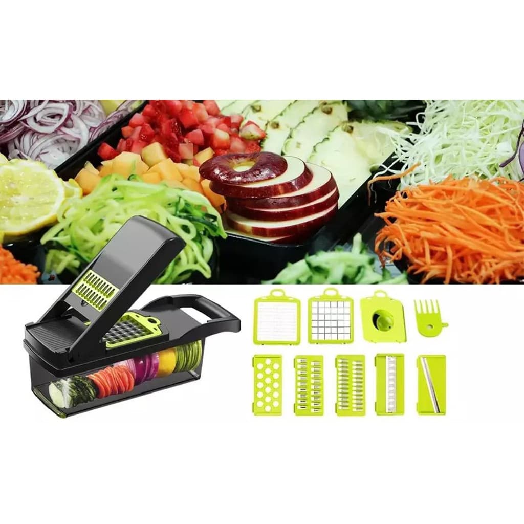 Cortador de frutas e legumes multifuncional
