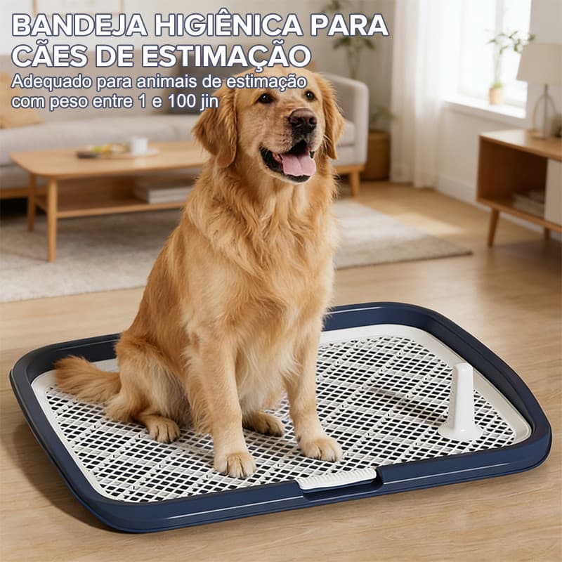 Tapete Higiênico para Cachorro Reutilizável com Grade, Banheiro Pet para Filhotes e Cães Pequenos e Médios